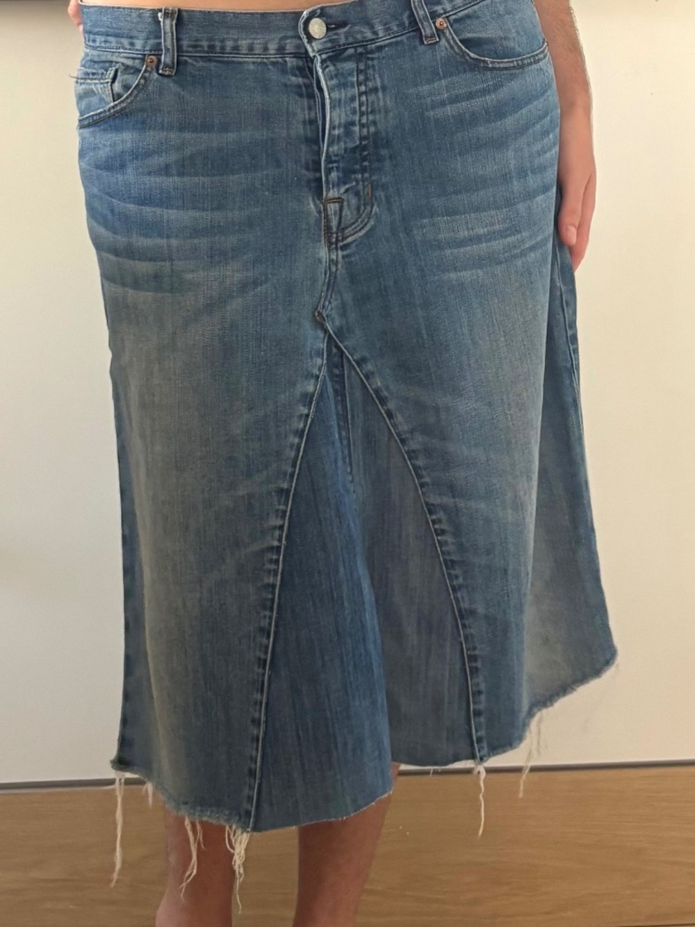 Nili Lotan Denim skirt . Upcycled.